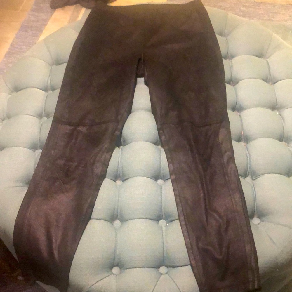 Vegan leather high waisted pants